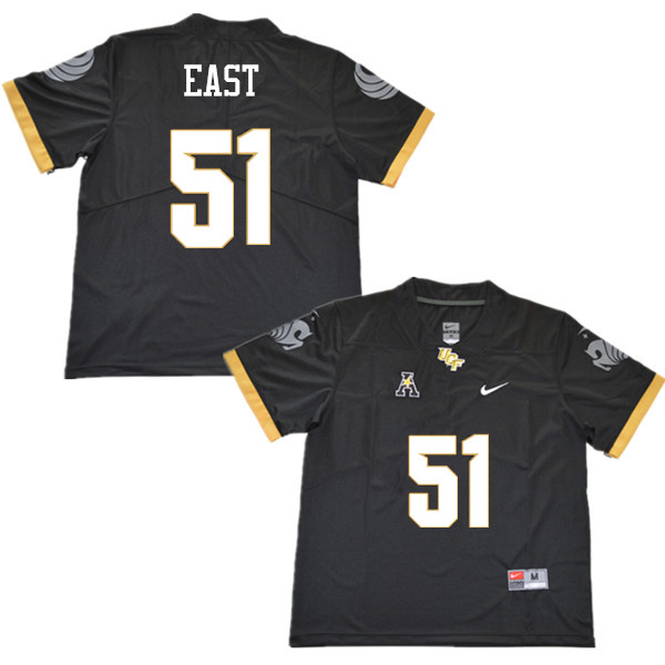 Men #51 Darious East UCF Knights College Football Jerseys Sale-Black - Click Image to Close